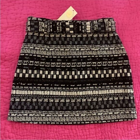 NWT Ramy Brook Chic Black and White Patterned Skirt, US4 - Picture 14 of 16